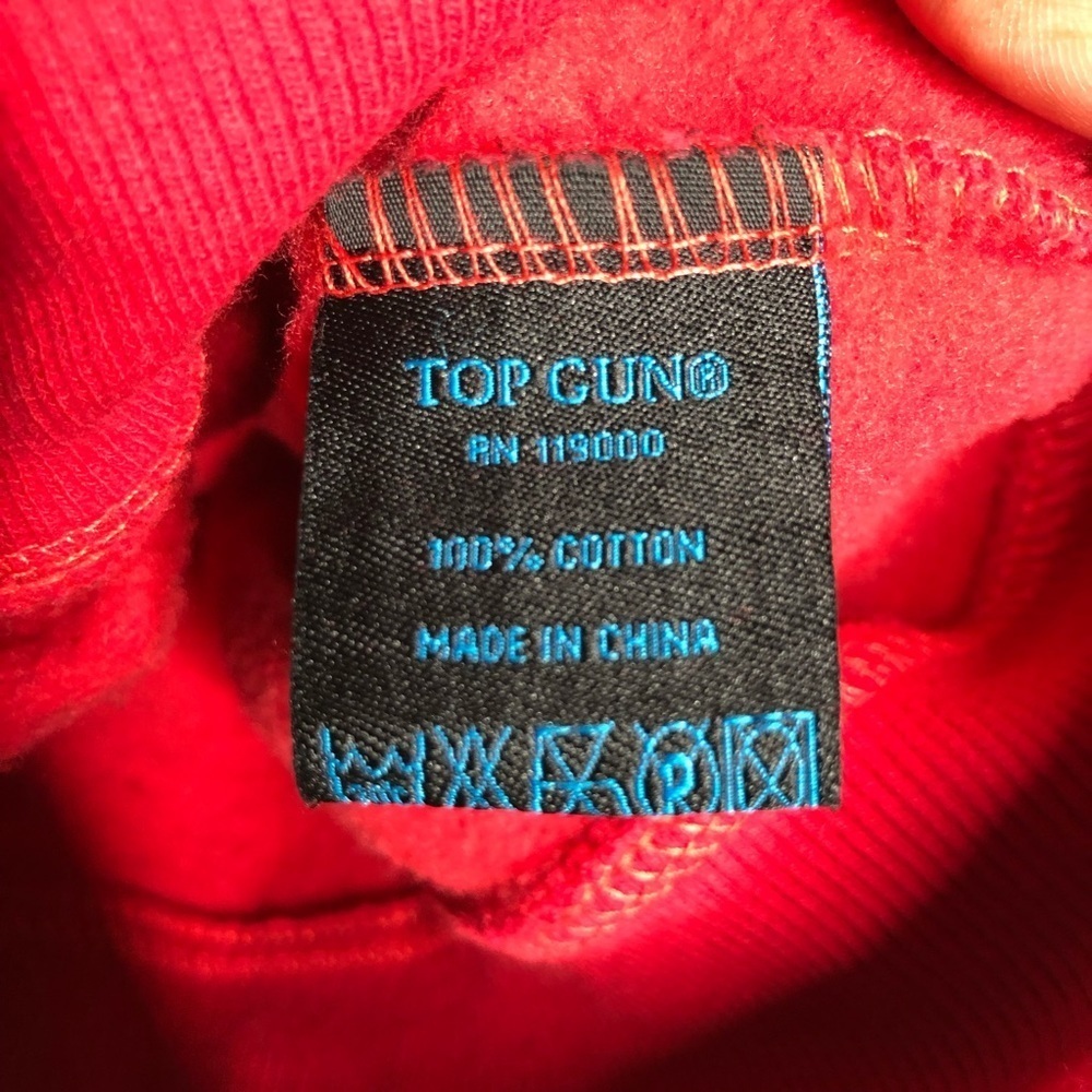 Top Gun ‘An American Icon’ Tomcat By’s Red Pull Over Hoodie SZ M. - Picture 8 of 16